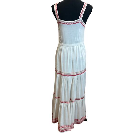 Splendid White Tiered Ruffle Maxi Dress XS Cottagecore Romantic Sundress $198 - Picture 7 of 10